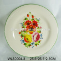 Wholesale ceramic round plates with full decal